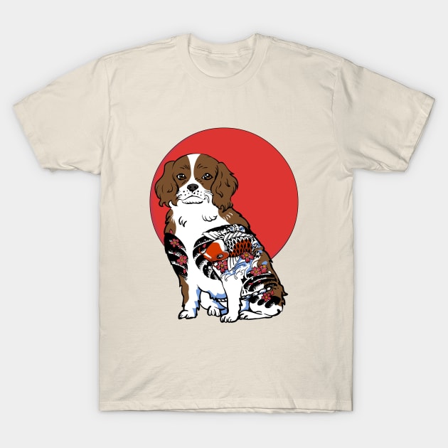 Yakuza cavalier king charles spaniel T-Shirt by huebucket